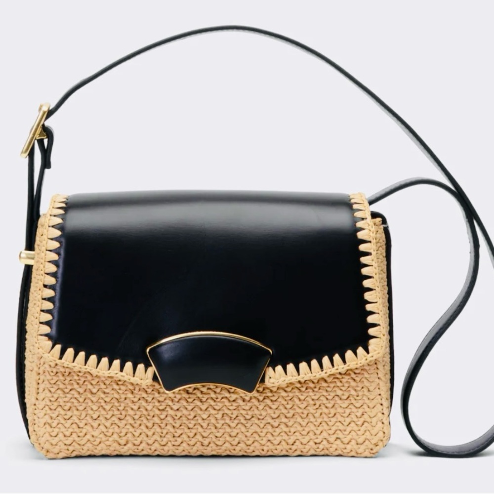 3.1 Philip Lim ID Flap Raffia Shoulder Bag- Pre Loved Sold As Is